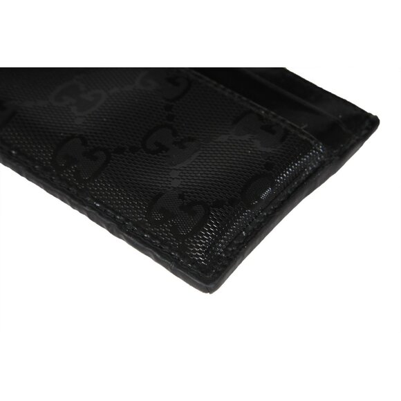 Gucci Mens Interlocking GG Imprime Logo Card Holder Black Leather Wallet - Picture 4 of 8